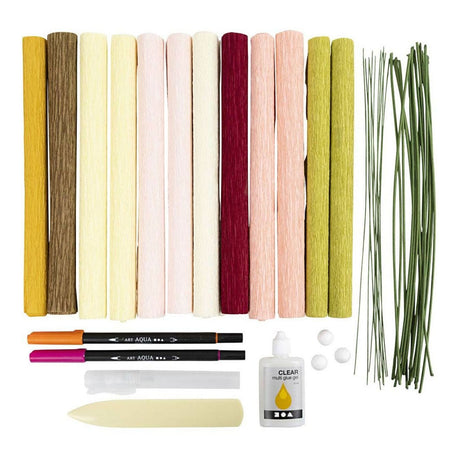 Creativ company hobbyset crepepapier bloemen boeket