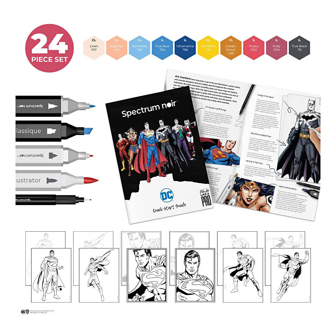 Creativ Company Hobbyset ilustracija stripov Heroes Superman Color Set