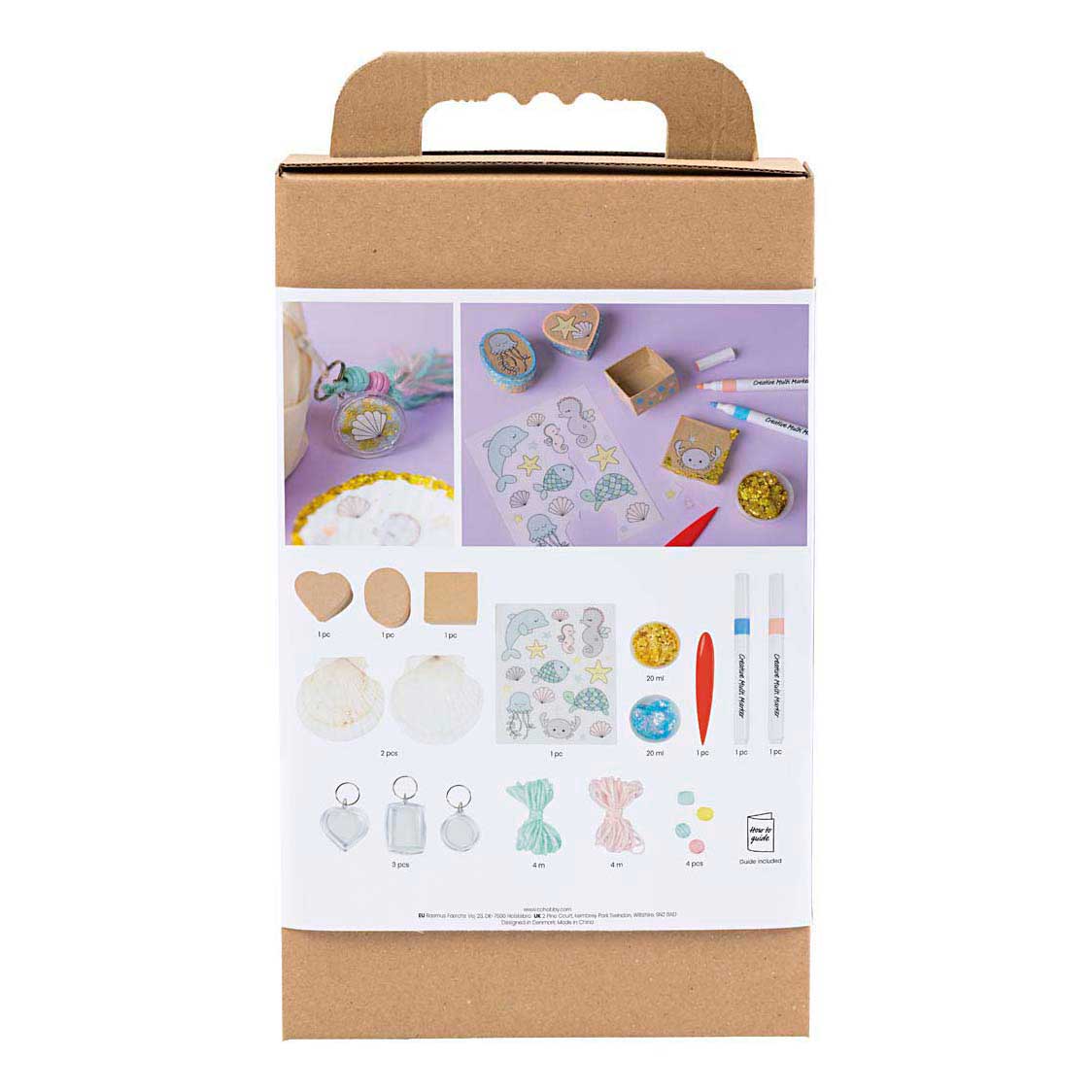 Creativ company http: www.cchobby.nl hobbyset-decoratie-dozen-schelpen-sleutelhangers-pastelkleuren-1-doos