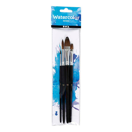 Creativ company cc aquarelpenselen set 4 stuks