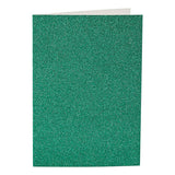 Creativ company kaarten en enveloppen 10,5x15cm glitter groen - 4st.