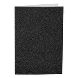 Creativ company kaarten en enveloppen 10,5x15cm glitter zwart - 4st.