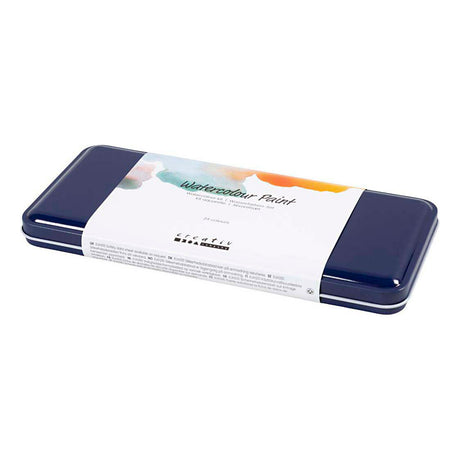 Colortime waterverfset - palet met 24 kleuren en kwast