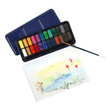 Colortime waterverfset - palet met 24 kleuren en kwast