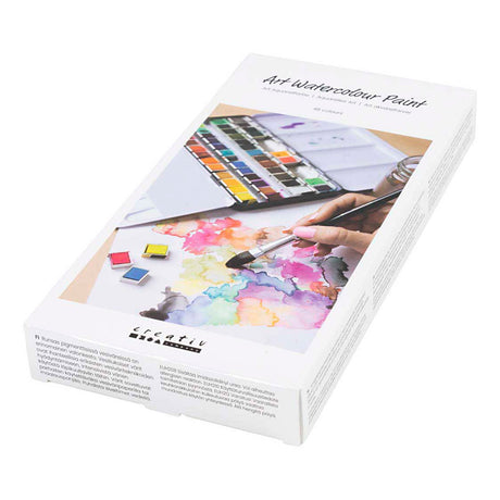 Creotime art aquarelverf standaardkleuren - 48 kleuren