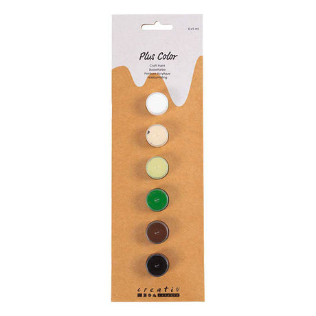 Creativ company plus color acrylverf naturel kleuren - 6x5ml.