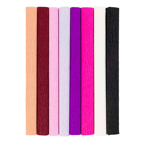 Creativ company crepepapier paars en roze harmonie - 8st.