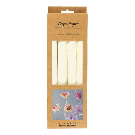 Creativ company https: www.cchobby.nl crepepapier-vel-25x60-cm-crepe-verhouding-180-105-gr-off-white-4-vel-1-doos
