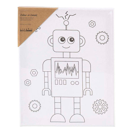 Creativ company schildercanvas met print robot - 24x30cm