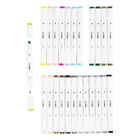 Creativ company tekenstift lijndikte 1+8mm pastelkleuren - 24st.