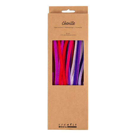Creativ company https: www.cchobby.nl chenille-l-30-cm-dikte-6-mm-paars-roze-harmonie-25-stuk-1-doos