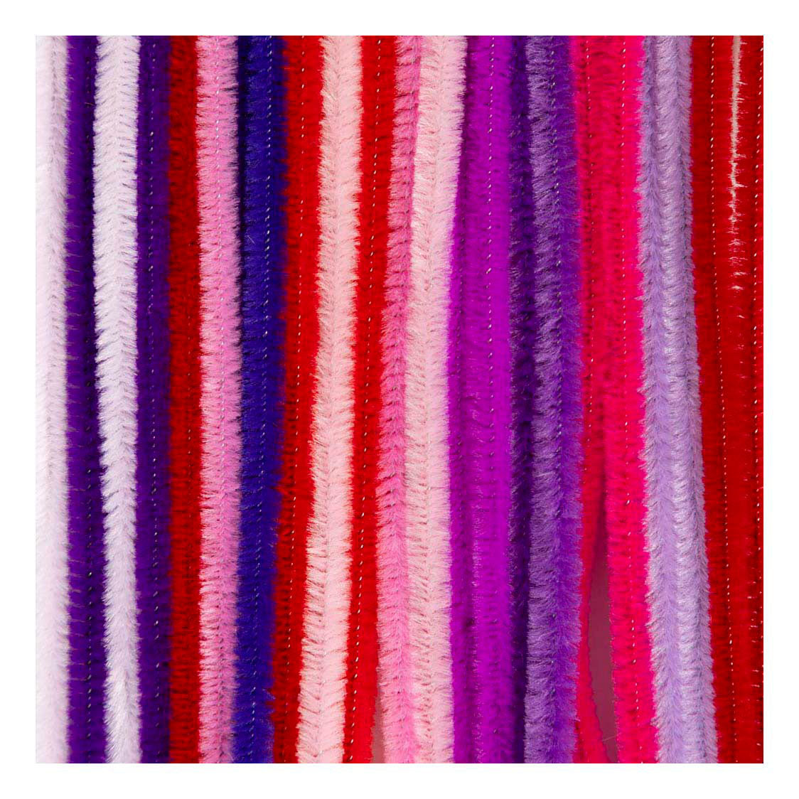 Creativ company http: www.cchobby.nl chenille-l-30-cm-dikte-6-mm-paars-roze-harmonie-25-stuk-1-doos