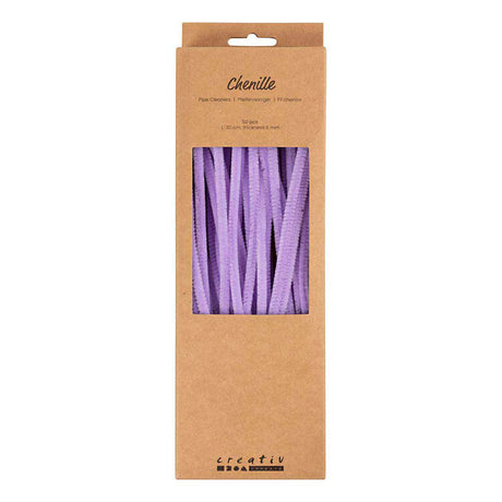 Creativ company chenilledraad paars knutselmateriaal 50 stuks 6mm x 30cm.