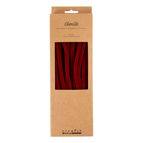 Creativ company chenilledraad knutselmateriaal donkerrood 50 stuks 6mm x 30cm.