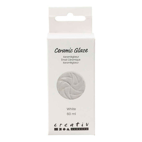 Creativ company keramiek glazuur 984-1101 c dekkend wit - 60ml