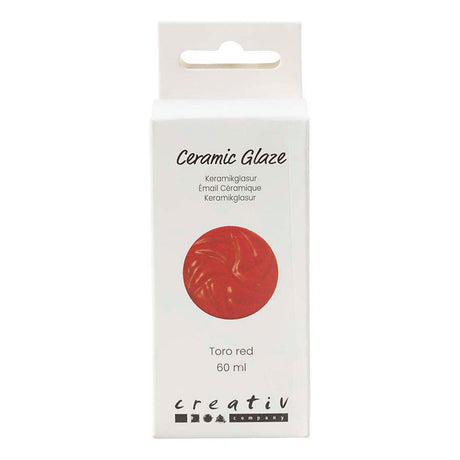 Creativ company keramiek glazuur 984-1101 c dekkend toro red - 60ml