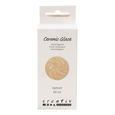 Creativ company keramiek glazuur 984-1101 c dekkend apricot - 60ml