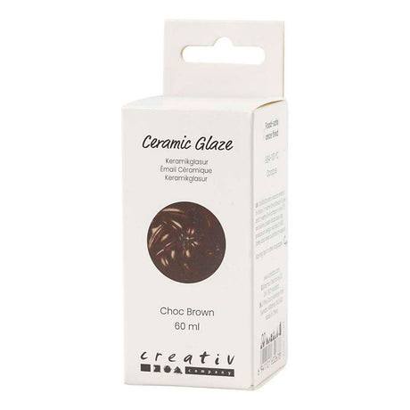Creativ company keramiek glazuur 984-1101 c dekkend chocolat brown - 60ml