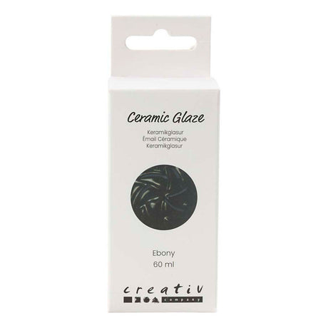 Creativ company keramiek glazuur 984-1101 c dekkend ebony - 60ml
