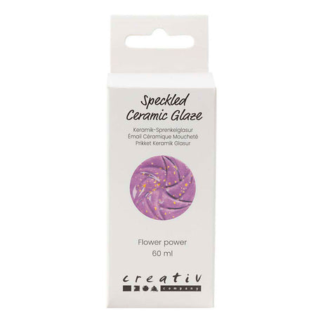 Creativ company gespikkeld keramiek glazuur 999-1060 c dekkend flower power - 60ml