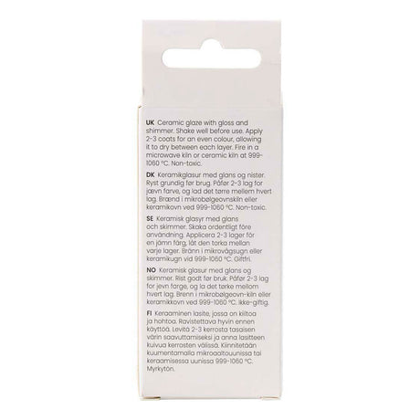 Creativ company gespikkeld keramiek glazuur 999-1060 c dekkend tutto nero - 60ml