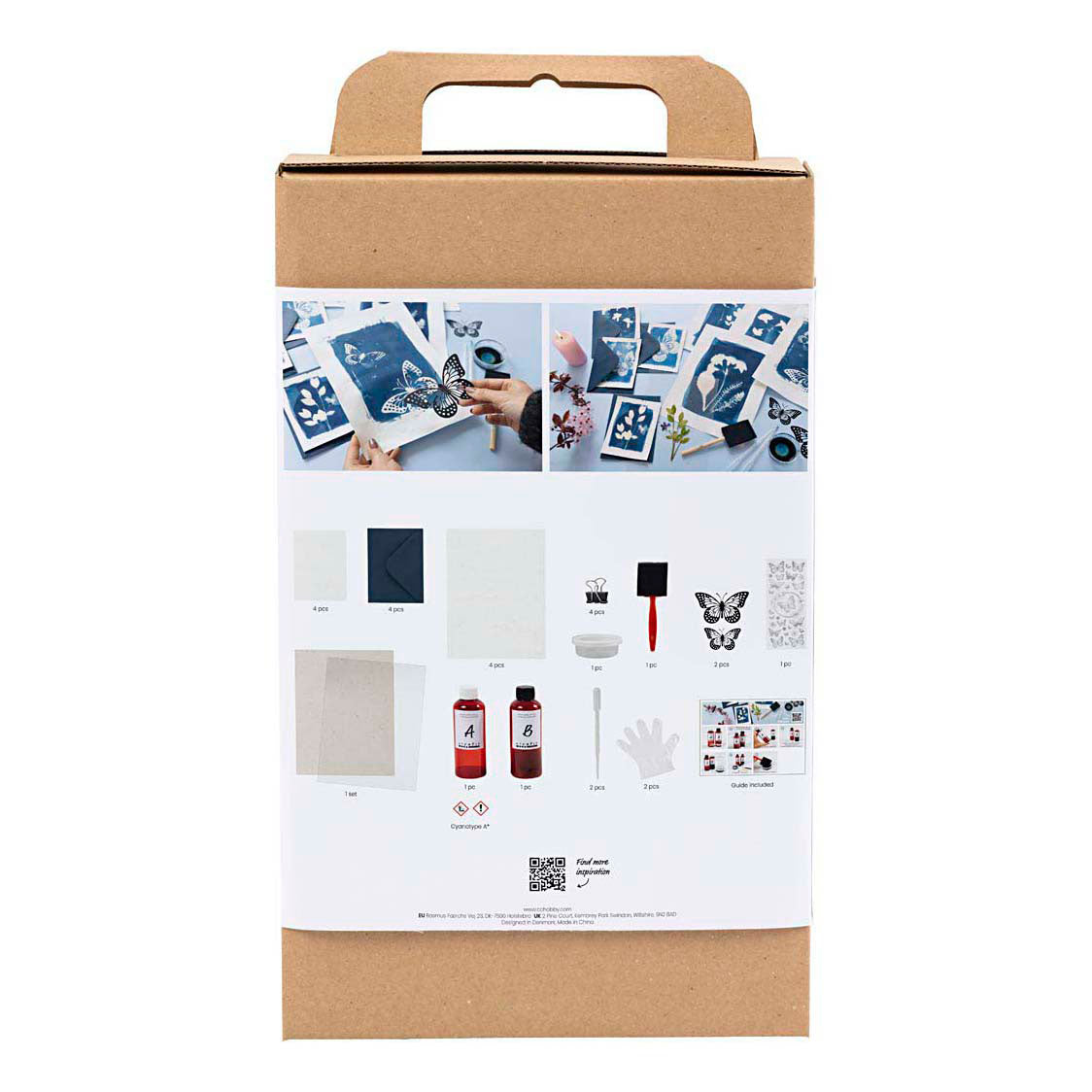 Creativ company http: www.cchobby.nl hobbyset-cyanotypie-blauw-1-doos