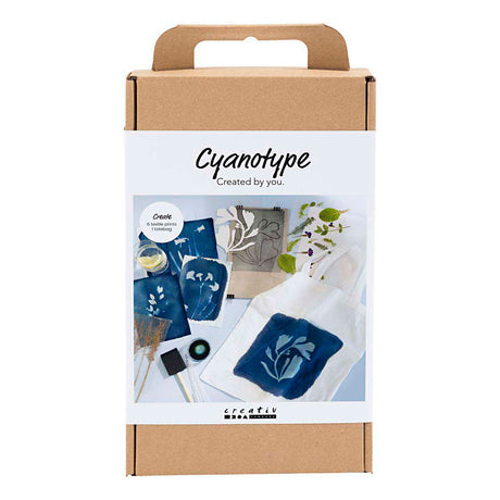 Creativ company hobbyset cyanotypie textiel blauw