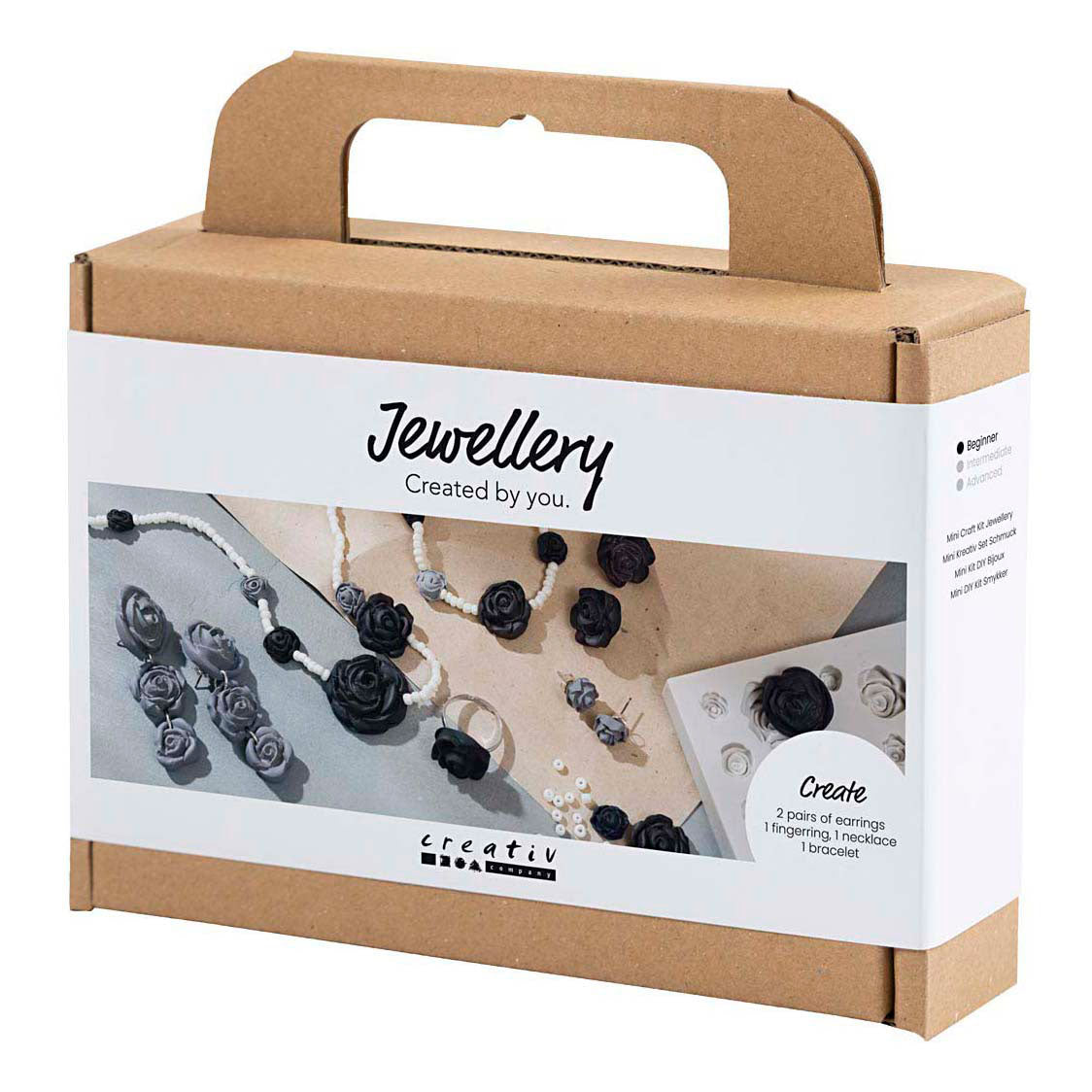 Creativ company http: www.cchobby.nl mini-hobbyset-sieraden-rozen-zwart-zwart-wit-wit-1-doos