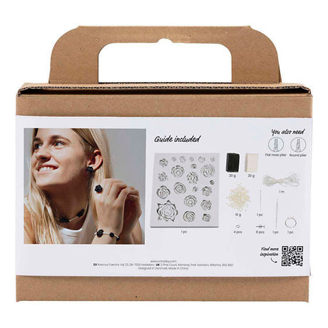 Creativ company http: www.cchobby.nl mini-hobbyset-sieraden-rozen-zwart-zwart-wit-wit-1-doos