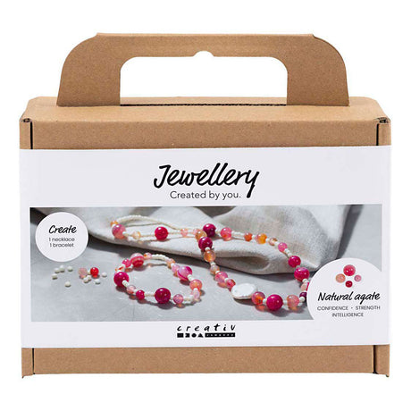 Creativ company mini hobbyset sieraden halsketting en armband roze