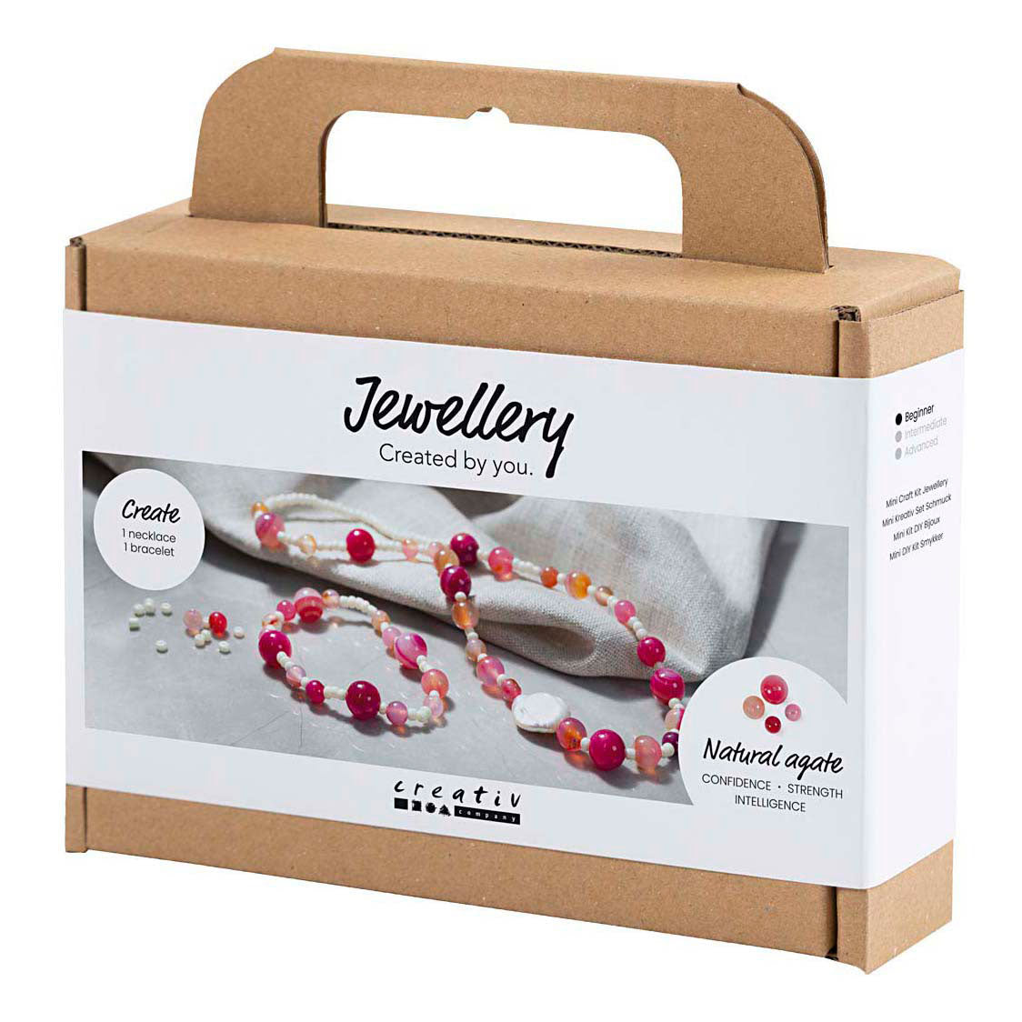 Creativ company http: www.cchobby.nl mini-hobbyset-sieraden-halsketting-en-armband-roze-1-doos