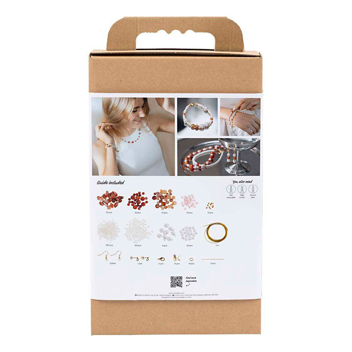 Creativ company http: www.cchobby.nl hobbyset-sieraden-beige-burnt-orange-wit-parelmoer-1-doos