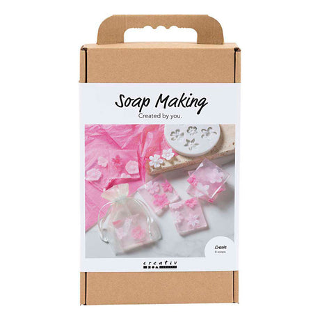 Creativ company hobbyset zeep maken bloemen roze