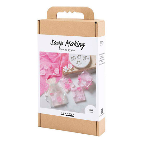 Creativ company hobbyset zeep maken bloemen roze