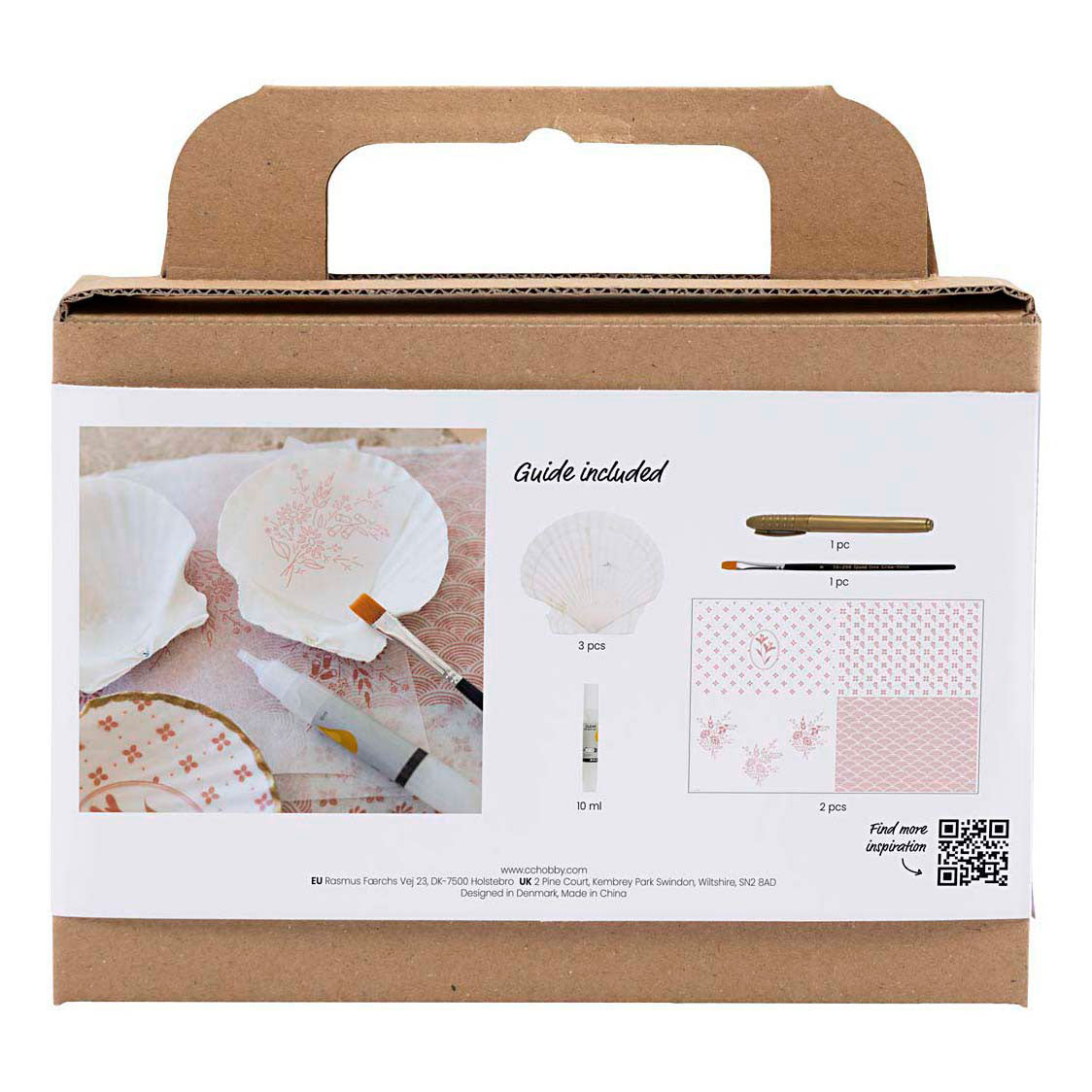 Creativ company http: www.cchobby.nl mini-hobbyset-decoupage-mosselschelpen-lichtroze-1-doos