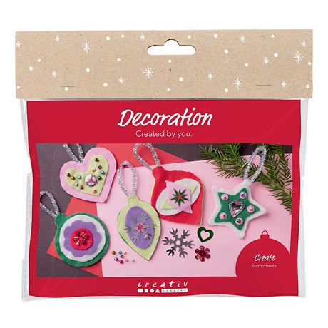 Creativ company mini hobbyset decoratie vilten kerstdecoraties