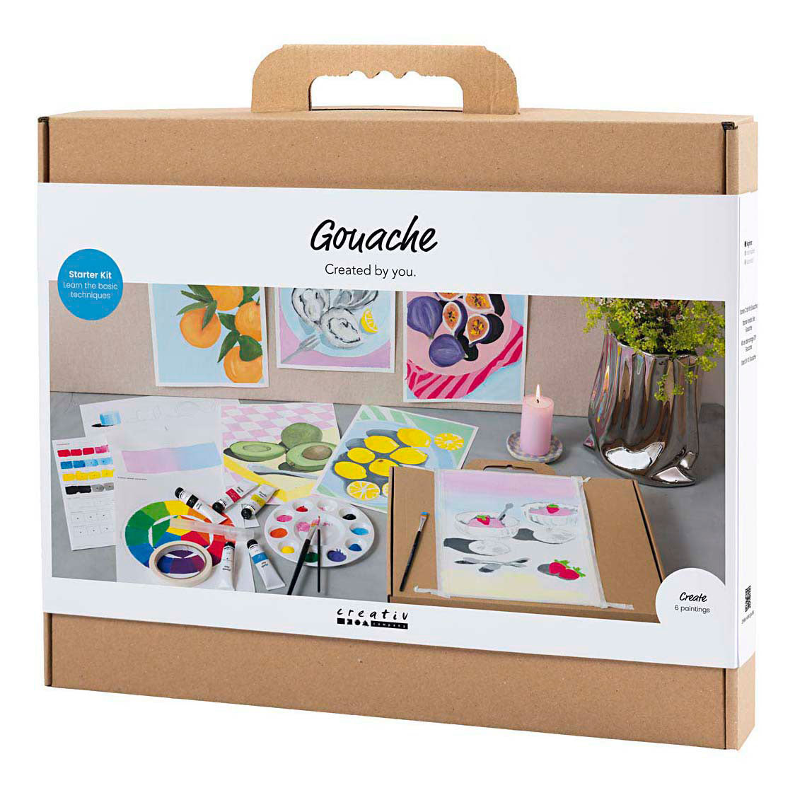 Creativ company http: www.cchobby.nl starter-hobbyset-gouache-schilderijen-diverse-kleuren-1-doos
