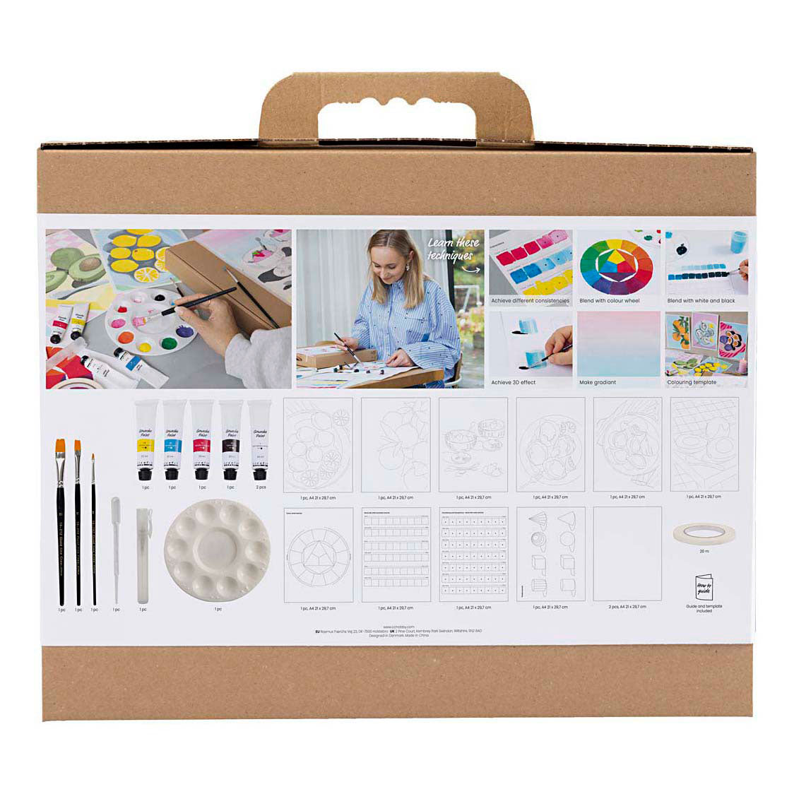 Creativ company http: www.cchobby.nl starter-hobbyset-gouache-schilderijen-diverse-kleuren-1-doos