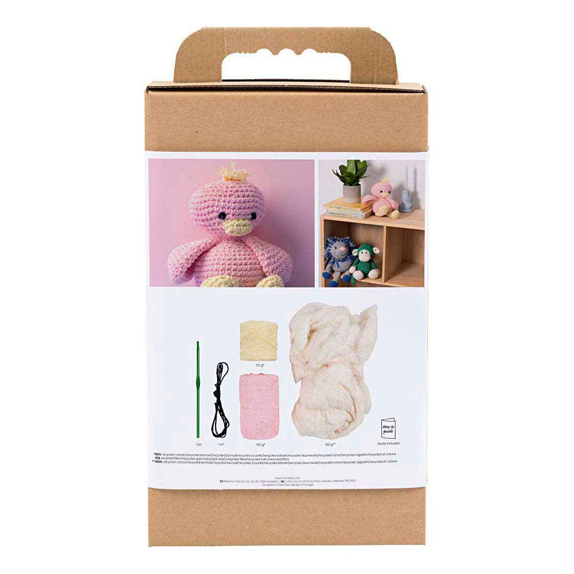 Creativ company http: www.cchobby.nl hobbyset-amigurumi-eendje-lichtroze-lichtgeel-1-doos