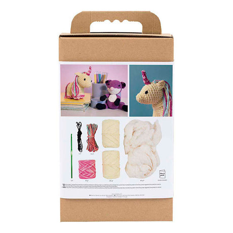 Creativ company http: www.cchobby.nl hobbyset-amigurumi-eenhoorn-regenboogkleuren-1-doos