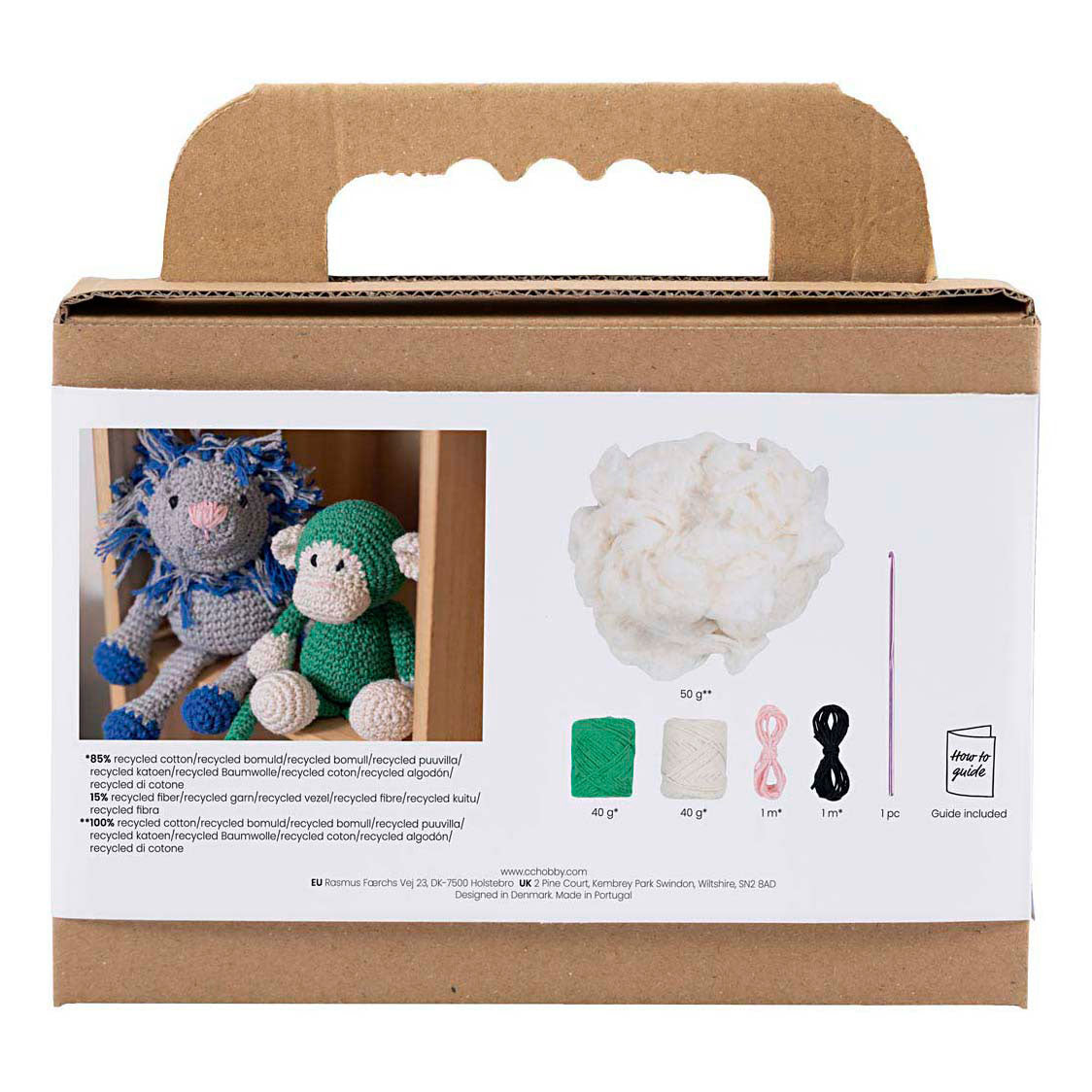 Creativ company http: www.cchobby.nl hobbyset-amigurumi-aap-groen-off-white-1-doos