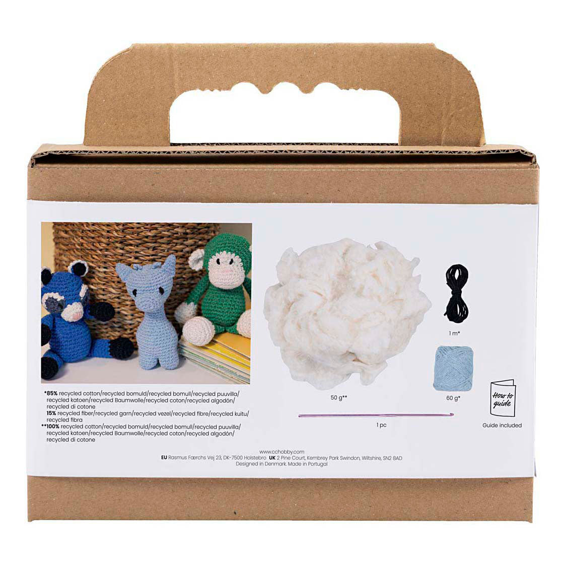 Creativ company http: www.cchobby.nl hobbyset-amigurumi-giraf-lichtblauw-1-doos