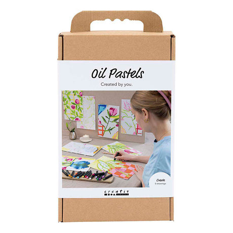 Creativ company hobbyset oliepastel bloemen diverse kleuren