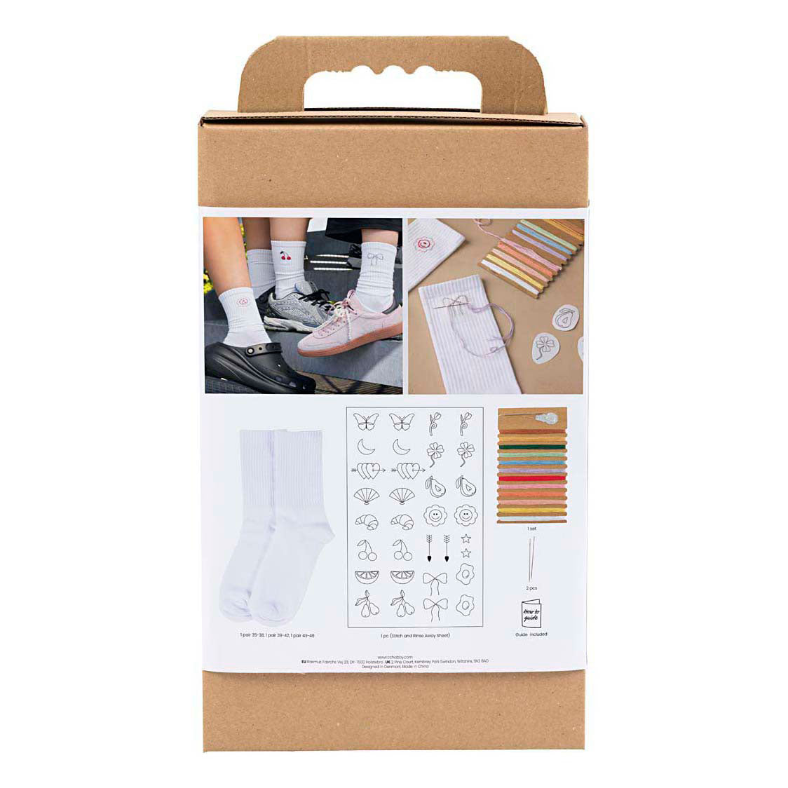 Creativ company http: www.cchobby.nl hobbyset-borduurwerk-sokken-wit-1-doos