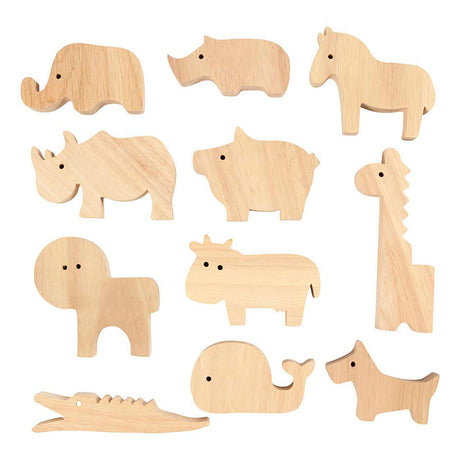 Creativ company http: www.cchobby.nl houten-dieren-boerderij-en-safari-h-3-14-5-cm-dikte-2-cm-44-stuk-1-doos