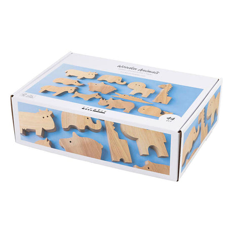 Creativ company http: www.cchobby.nl houten-dieren-boerderij-en-safari-h-3-14-5-cm-dikte-2-cm-44-stuk-1-doos