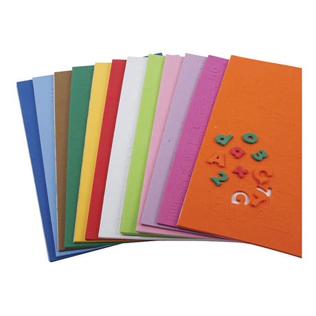 Creativ company https: www.cchobby.nl eva-foam-cijfers-letters-h-20-mm-dikte-3-mm-diverse-kleuren-24-div-vellen-1-doos