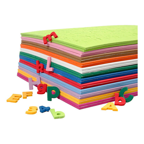 Creativ company http: www.cchobby.nl eva-foam-cijfers-letters-h-20-mm-dikte-3-mm-diverse-kleuren-24-div-vellen-1-doos