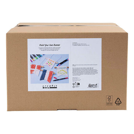 Creativ company groepsset verf je eigen spandoek 10,5x12cm - 60st.