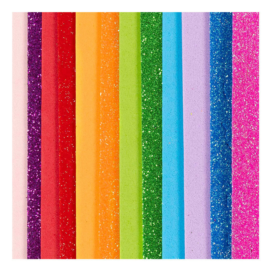 Creativ company foam vellen gekleurd 14x25cm - 12 vellen